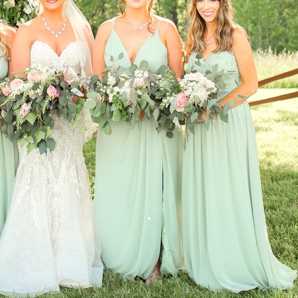 Azazie Maren Allure color dusty sage